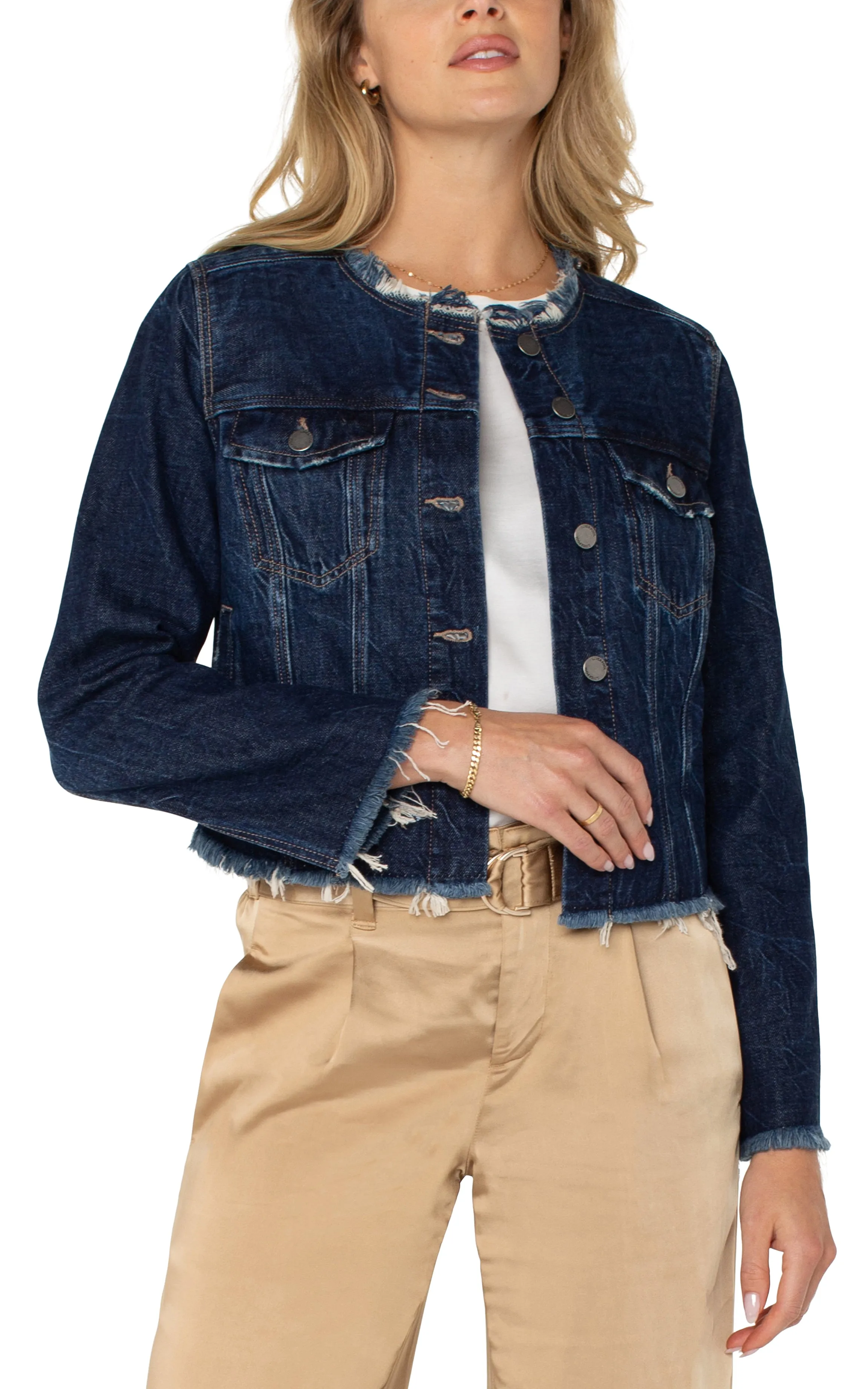 23" CLASSIC JEAN JACKET W/ FRAY