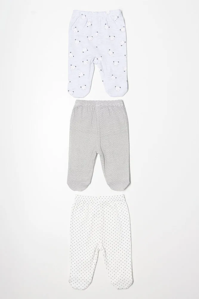3 Pack Leggings Grey
