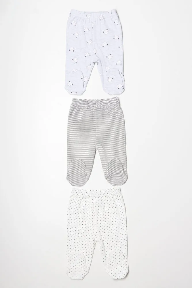 3 Pack Leggings Grey