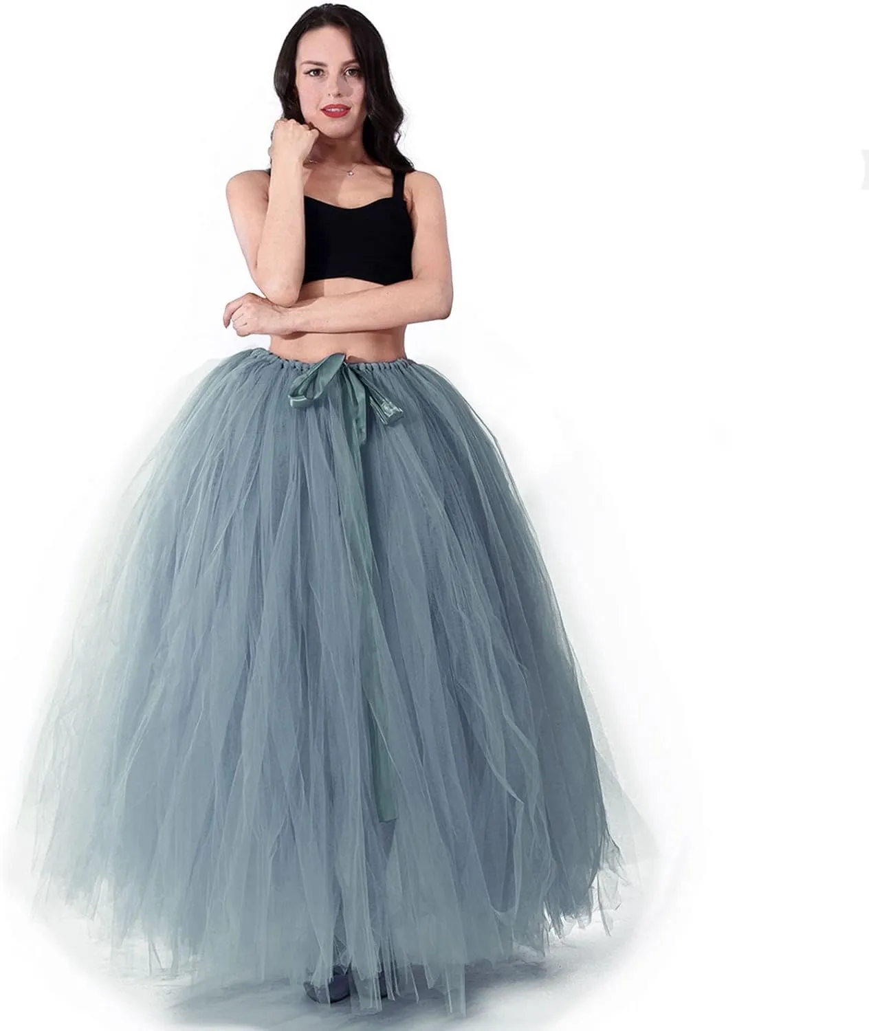 Adult Tutus Skirt for Women Women Fashion Skirts Tulle Tutu Long Skirt Tulle High Waist Skirt Wedding Midi
