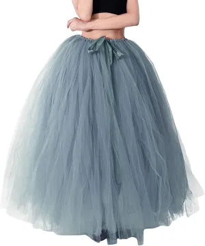 Adult Tutus Skirt for Women Women Fashion Skirts Tulle Tutu Long Skirt Tulle High Waist Skirt Wedding Midi