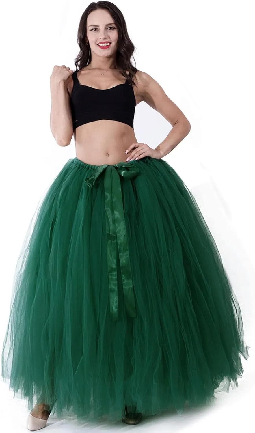 Adult Tutus Skirt for Women Women Fashion Skirts Tulle Tutu Long Skirt Tulle High Waist Skirt Wedding Midi