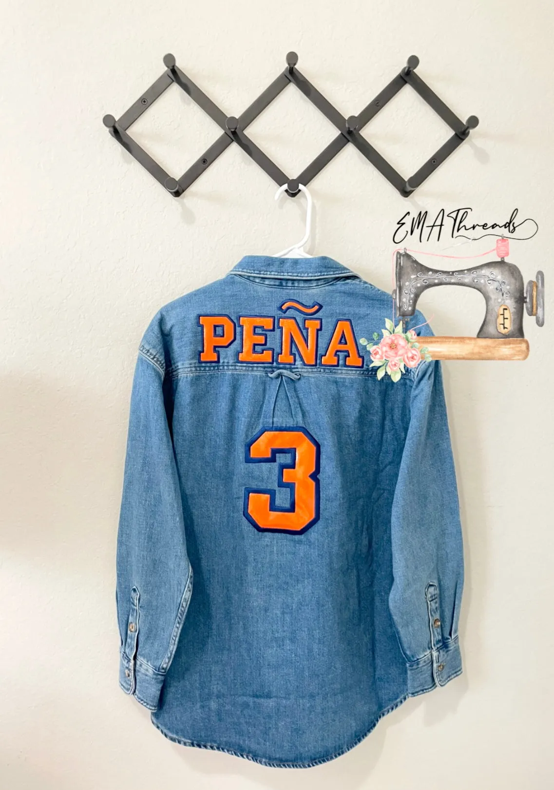 ANY TEAM Custom Oversized Boyfriend Jean Shirt
