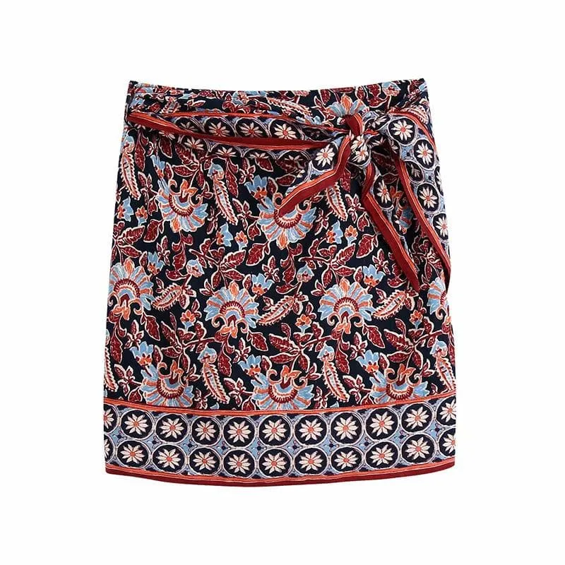 BOHO STYLE KNOT MINI SKIRT