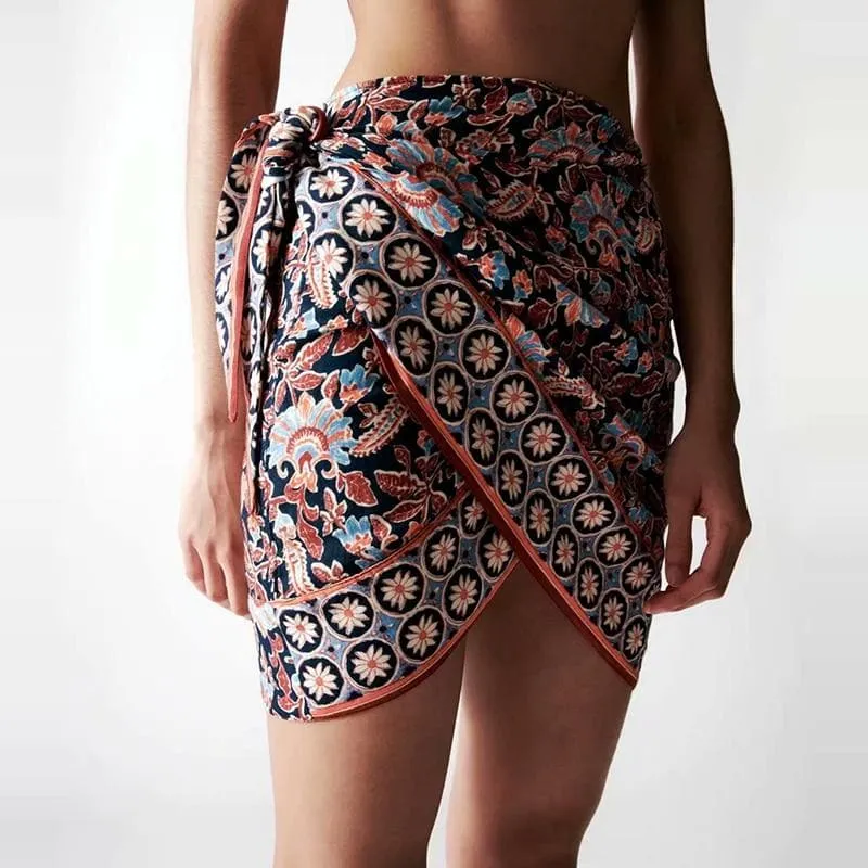 BOHO STYLE KNOT MINI SKIRT