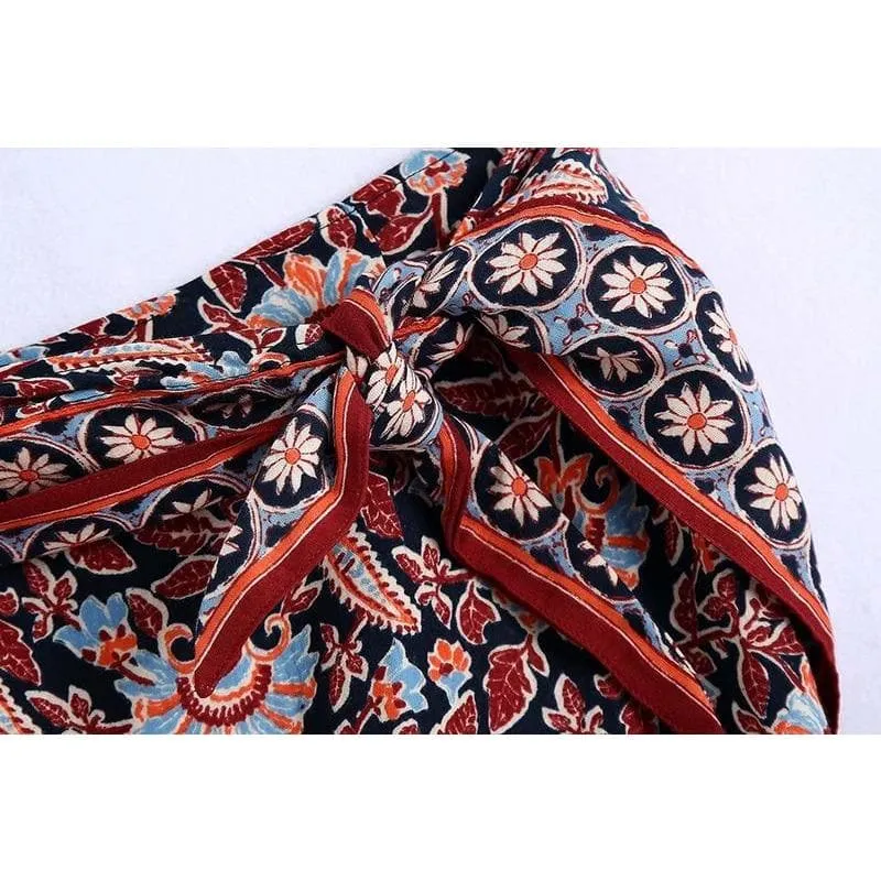 BOHO STYLE KNOT MINI SKIRT