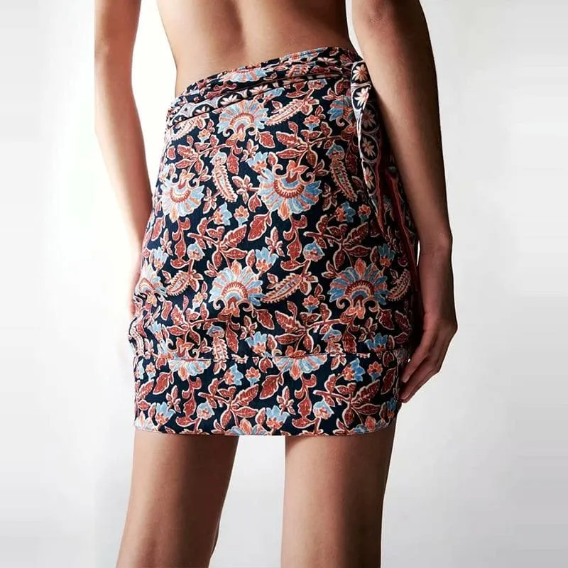 BOHO STYLE KNOT MINI SKIRT