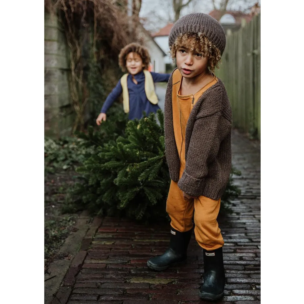 Cardigan Knitted Tate Brown Melee