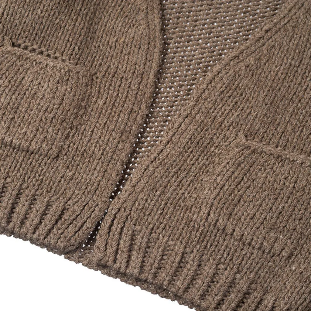 Cardigan Knitted Tate Brown Melee