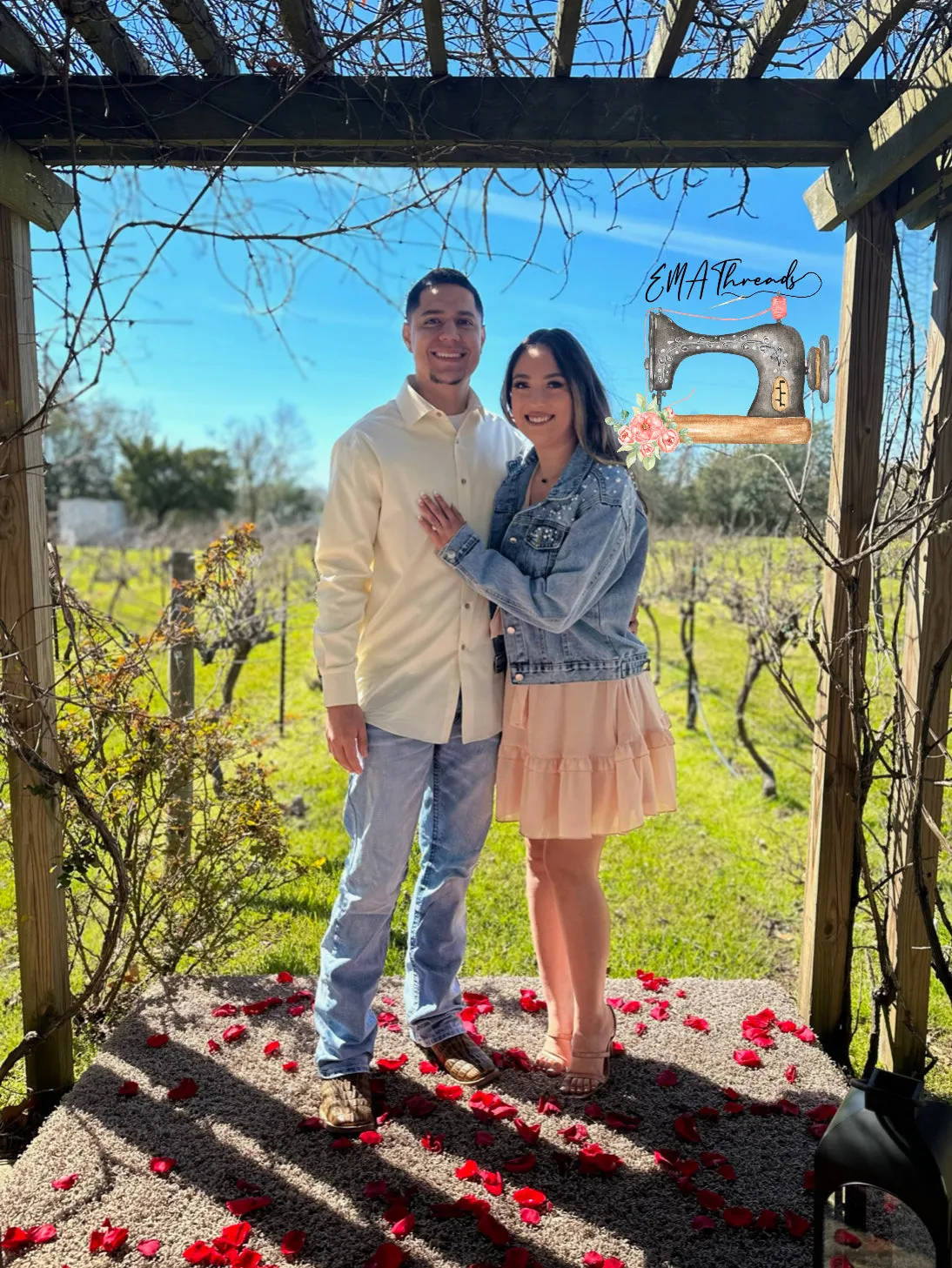 Custom Bridal Pearl Jean Jacket