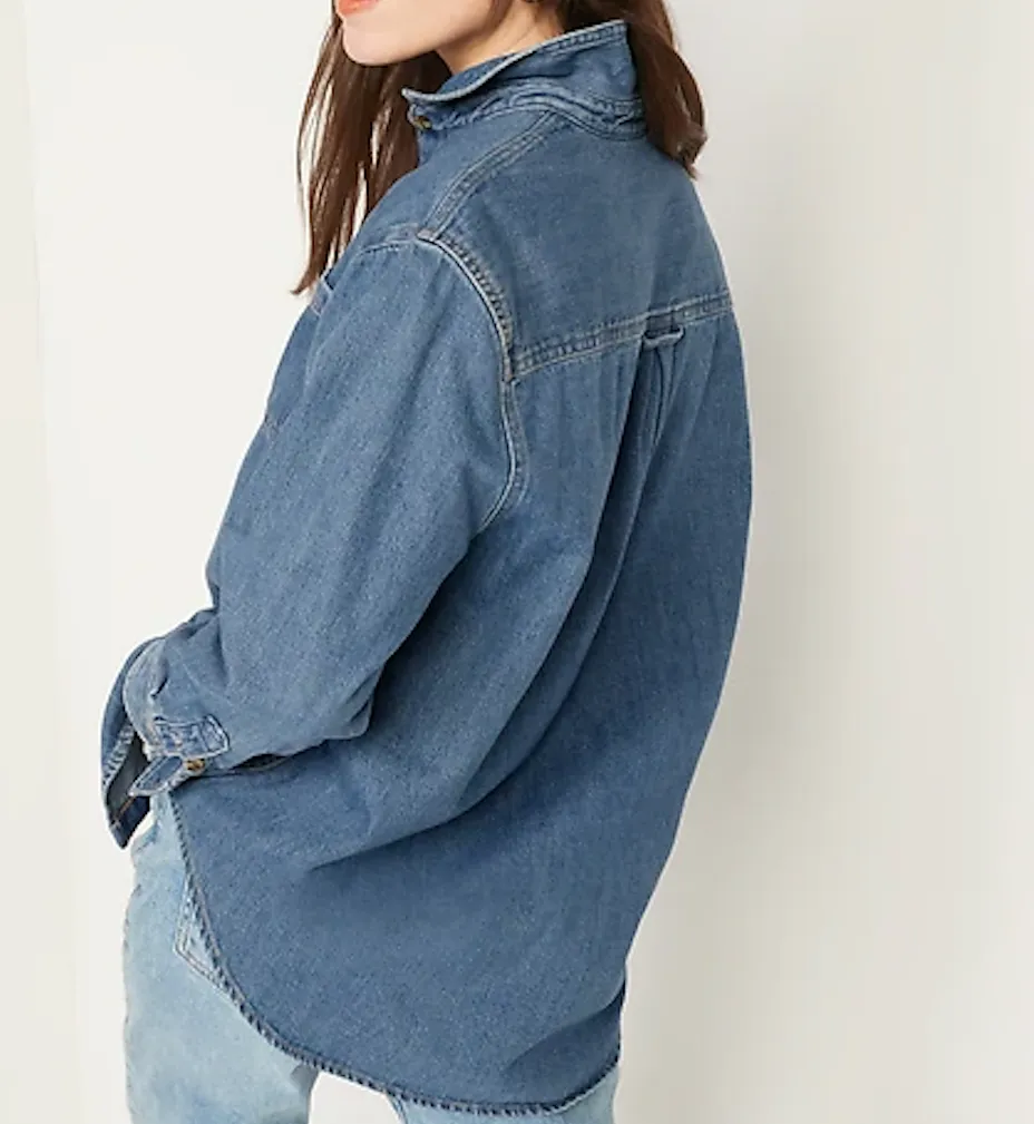 Custom Oversized Boyfriend  Jean Shirt