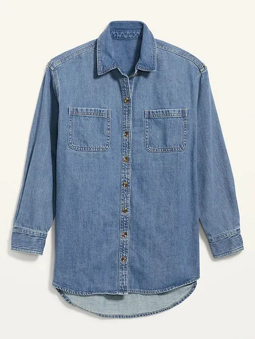 Custom Oversized Boyfriend  Jean Shirt