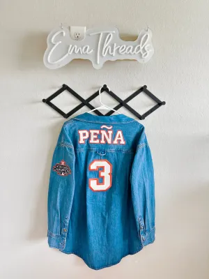Custom Oversized Boyfriend  Jean Shirt