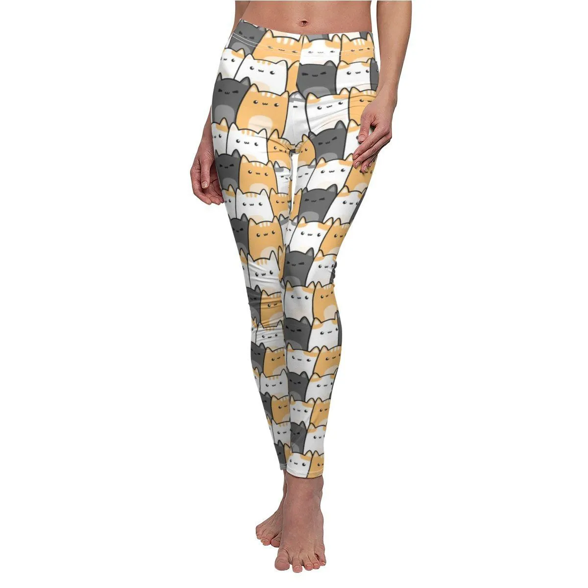 Cute Cats Doodle Art Leggings