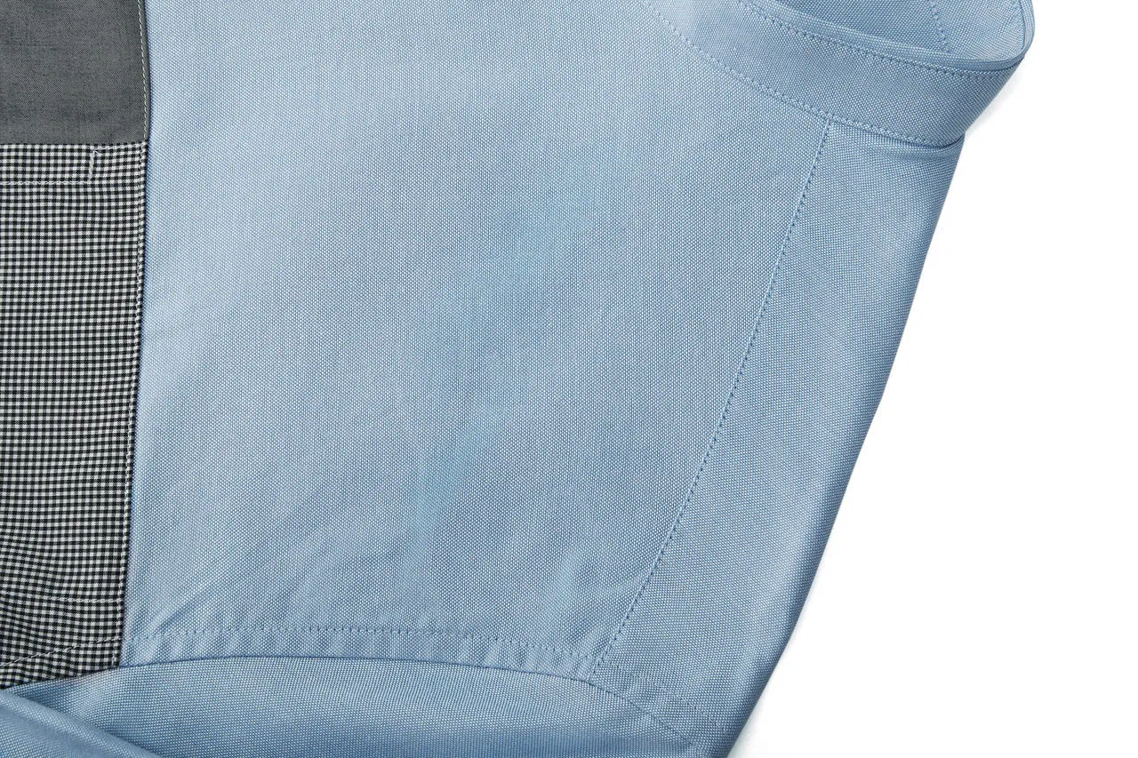 Easy Care Cotton Oxford Blocking  Casual Shirt in Smart Fit