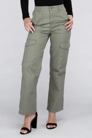 Everyday Wear Elastic-Waist Cargo Pants NEW