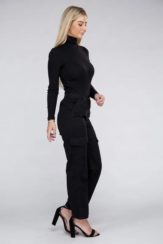 Everyday Wear Elastic-Waist Cargo Pants NEW