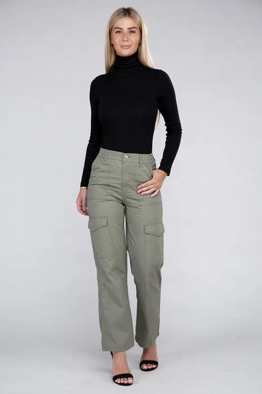 Everyday Wear Elastic-Waist Cargo Pants NEW