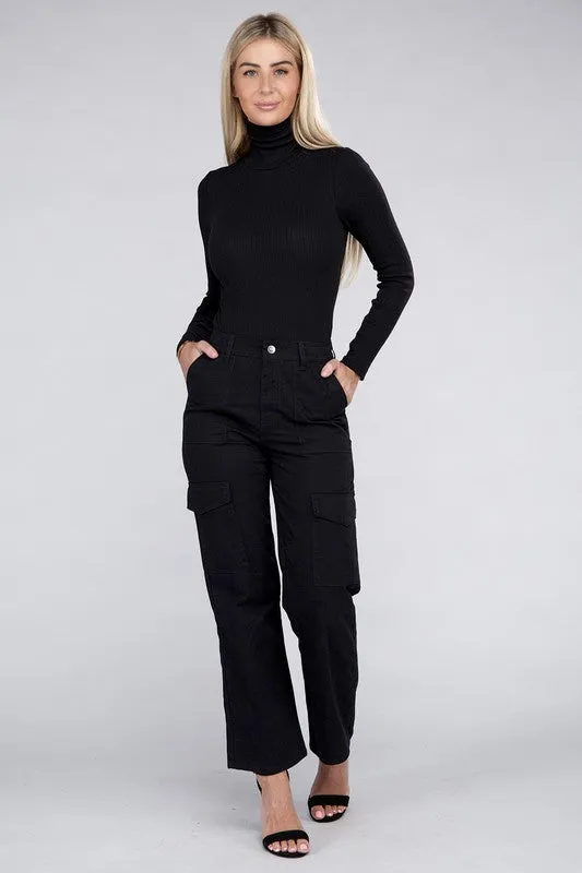 Everyday Wear Elastic-Waist Cargo Pants NEW