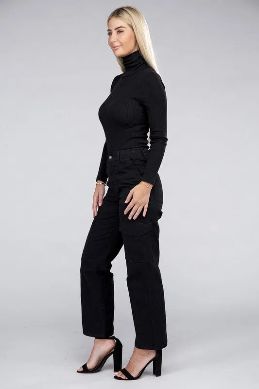 Everyday Wear Elastic-Waist Cargo Pants NEW