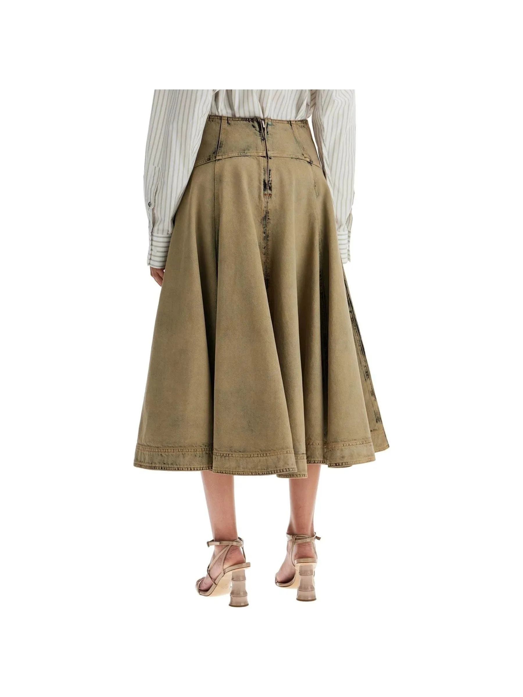 Flared Denim Skirt