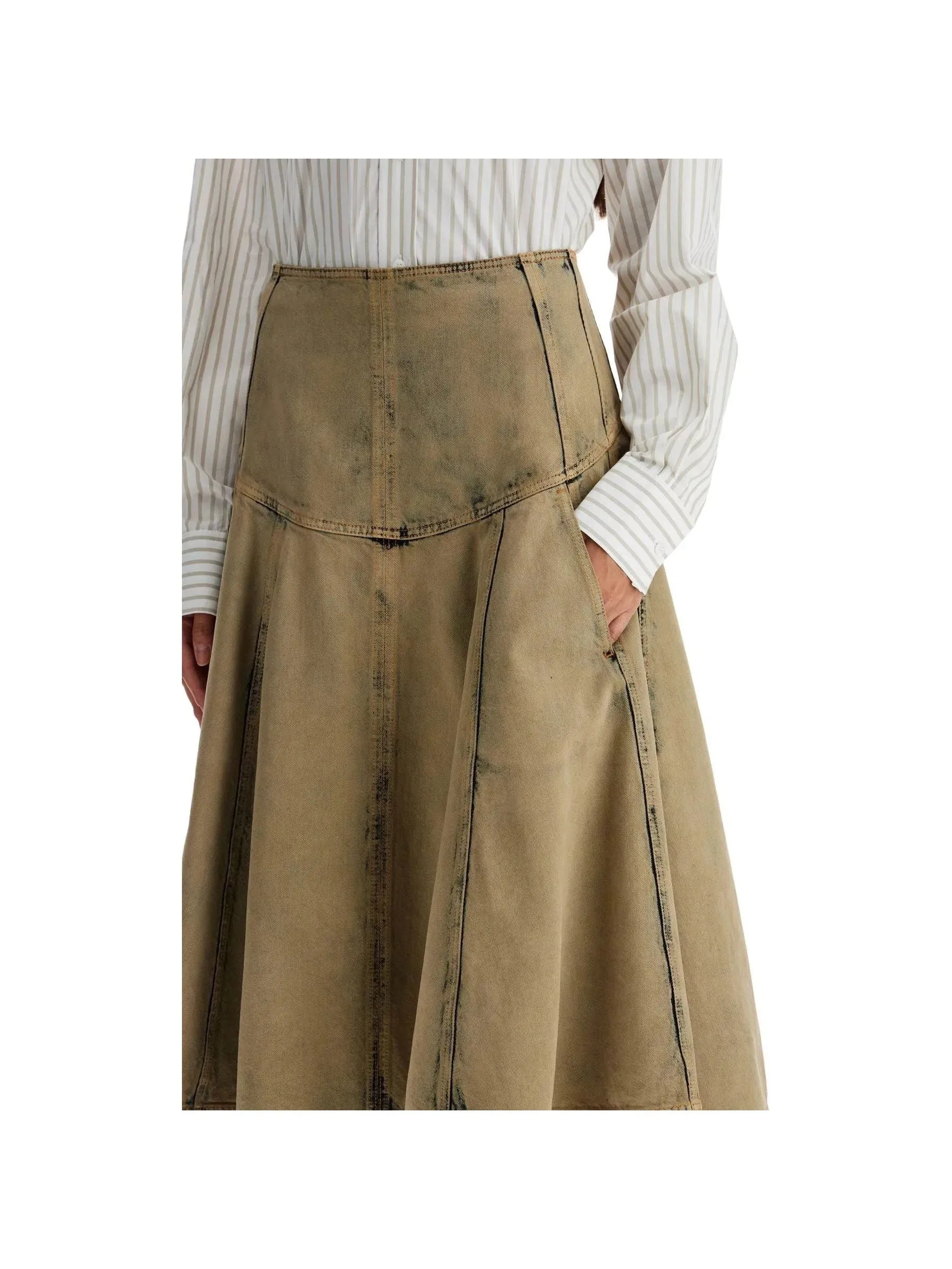 Flared Denim Skirt