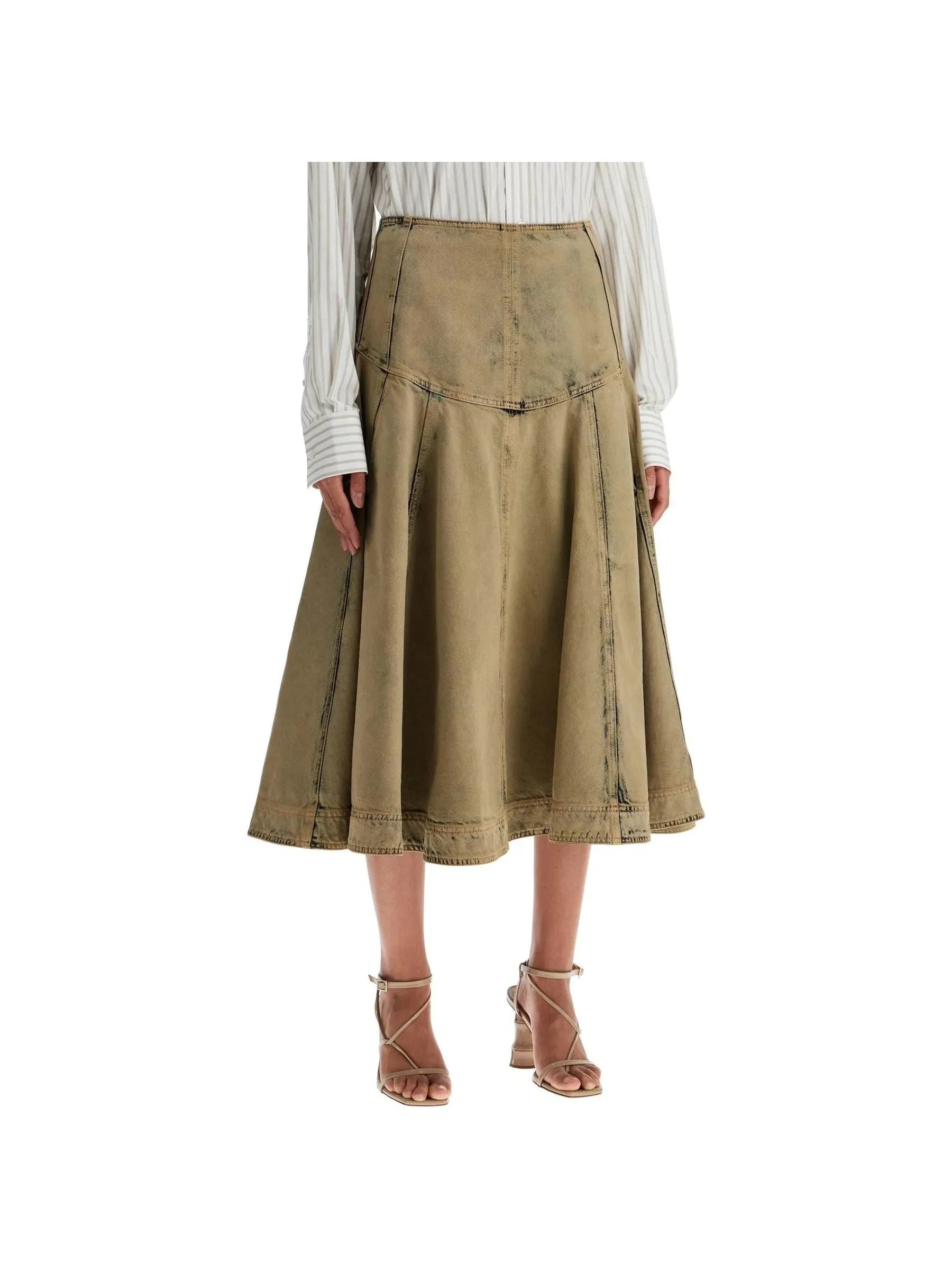 Flared Denim Skirt