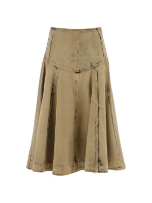 Flared Denim Skirt