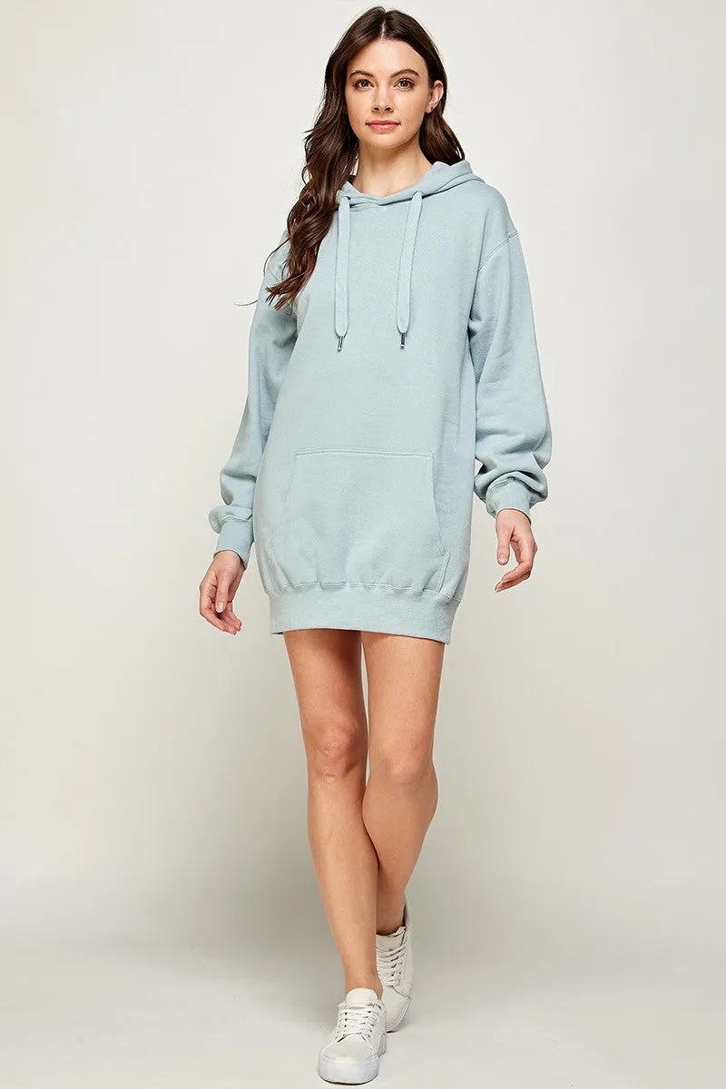 FLEECE OVERSIZED HOODIE TUNIC