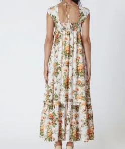 Floral Maxi Dress - Orange Multi