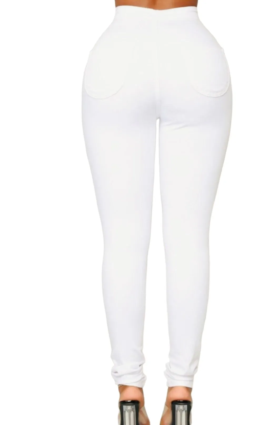 High rise stretch pants