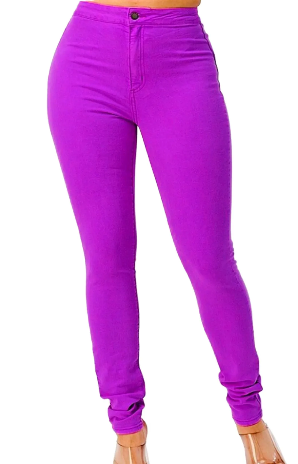 High rise stretch pants
