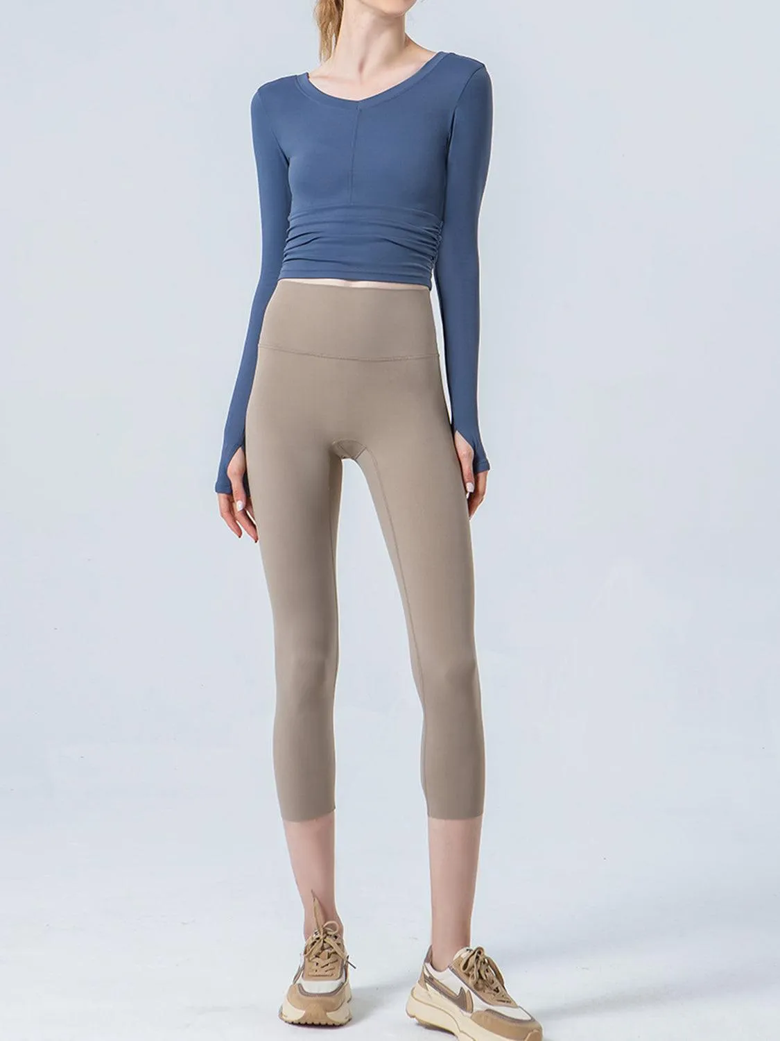 Highly Stretchy Sports Cropped Leggings
