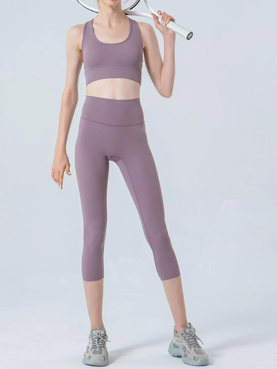 Highly Stretchy Sports Cropped Leggings