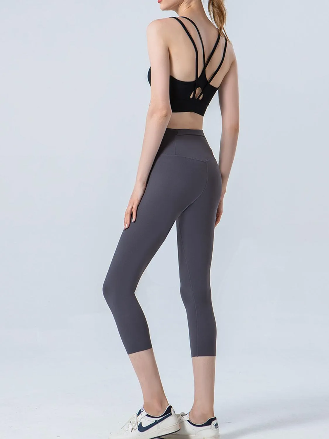 Highly Stretchy Sports Cropped Leggings