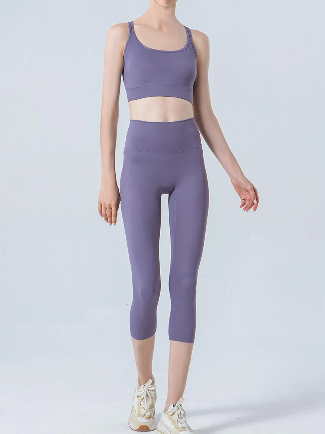 Highly Stretchy Sports Cropped Leggings