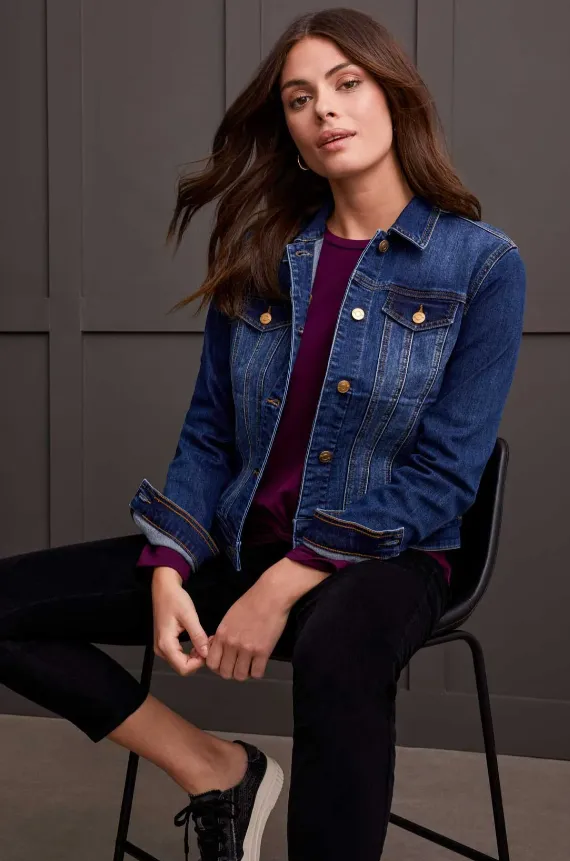 JACKET - CLASSIC DENIM JACKET WITH POCKETS