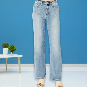 Judy Blue High Waist Light Wash Strait Leg