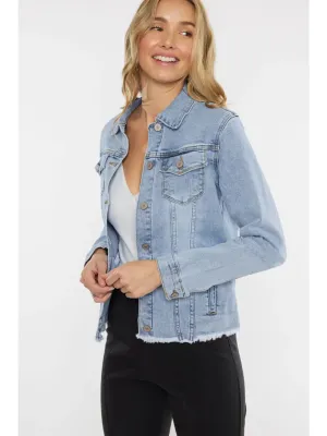 KanCan Fray Denim Jacket