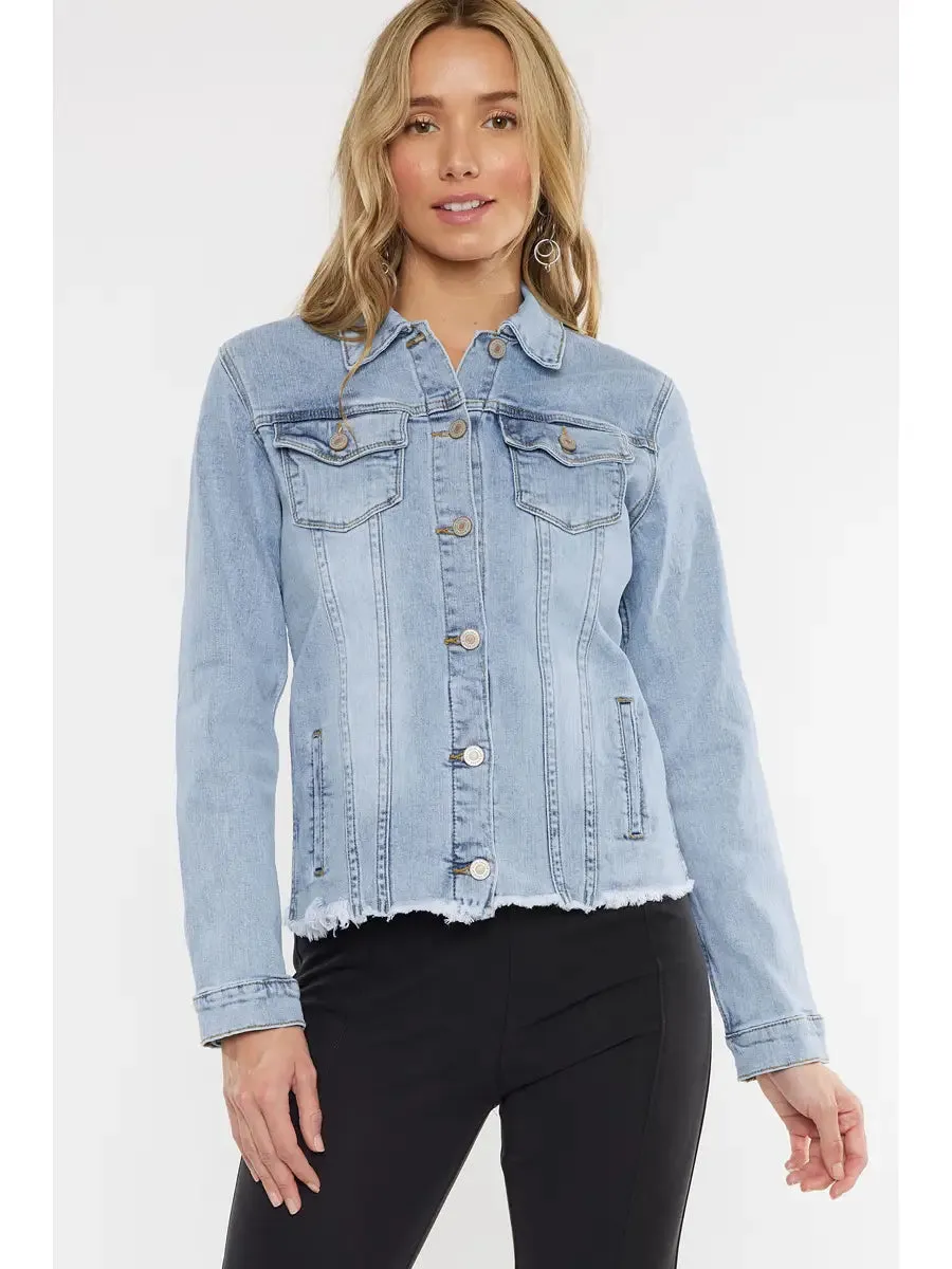 KanCan Fray Denim Jacket