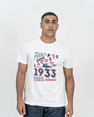 Lacoste Herre T-shirt Hvid