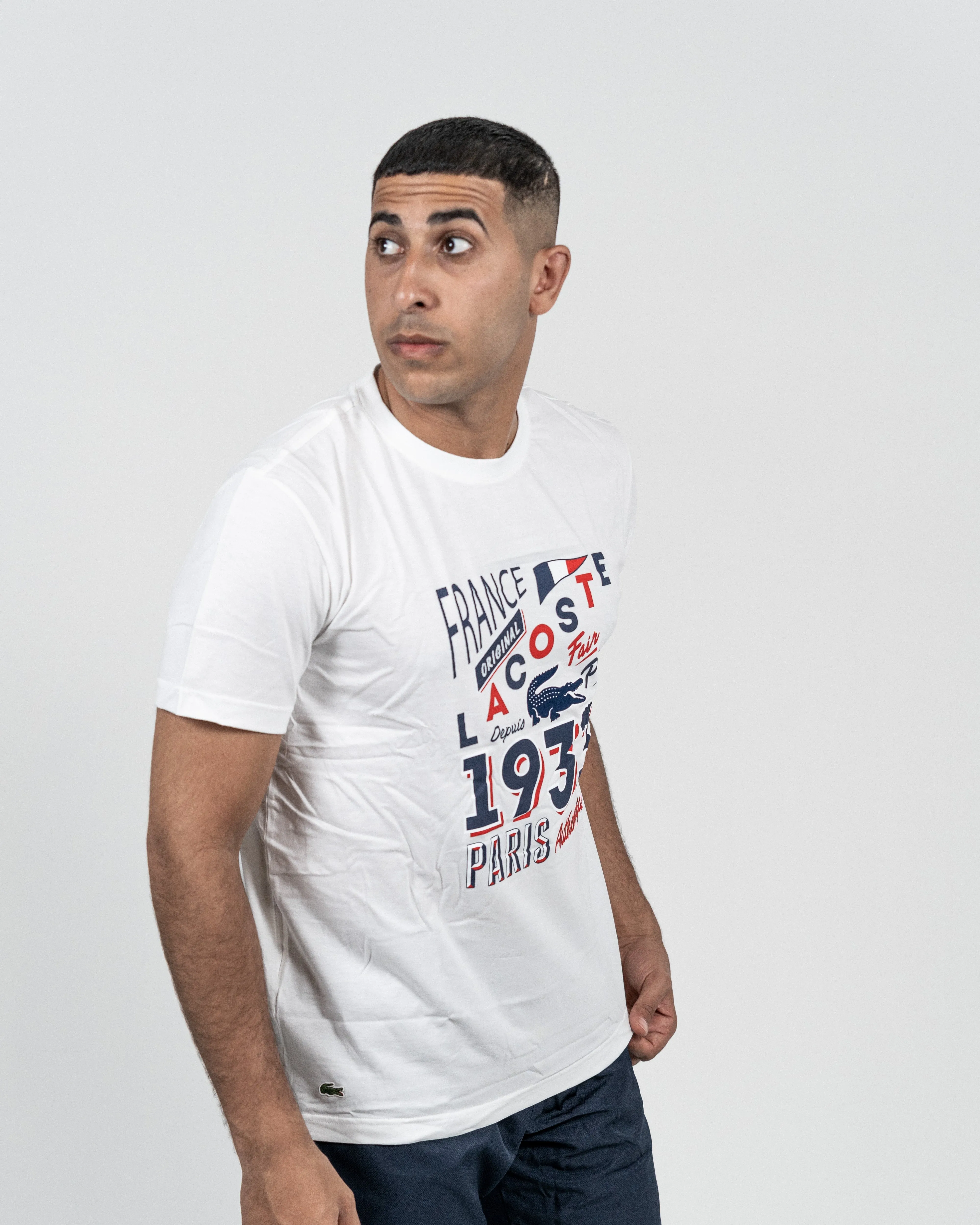 Lacoste Herre T-shirt Hvid