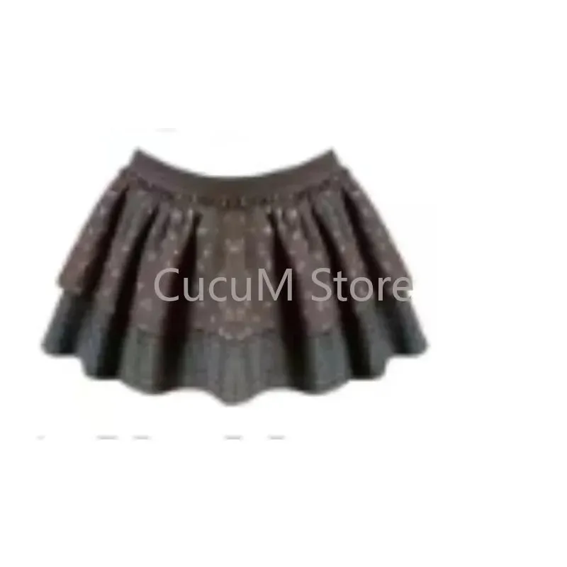 LVSANW 2025 New Korean Lace Up Patchwork Sexy Slim Long Sleeved T-shirt Women   Floral Printed Casual Cake Skirt Two-piece Suit Chic