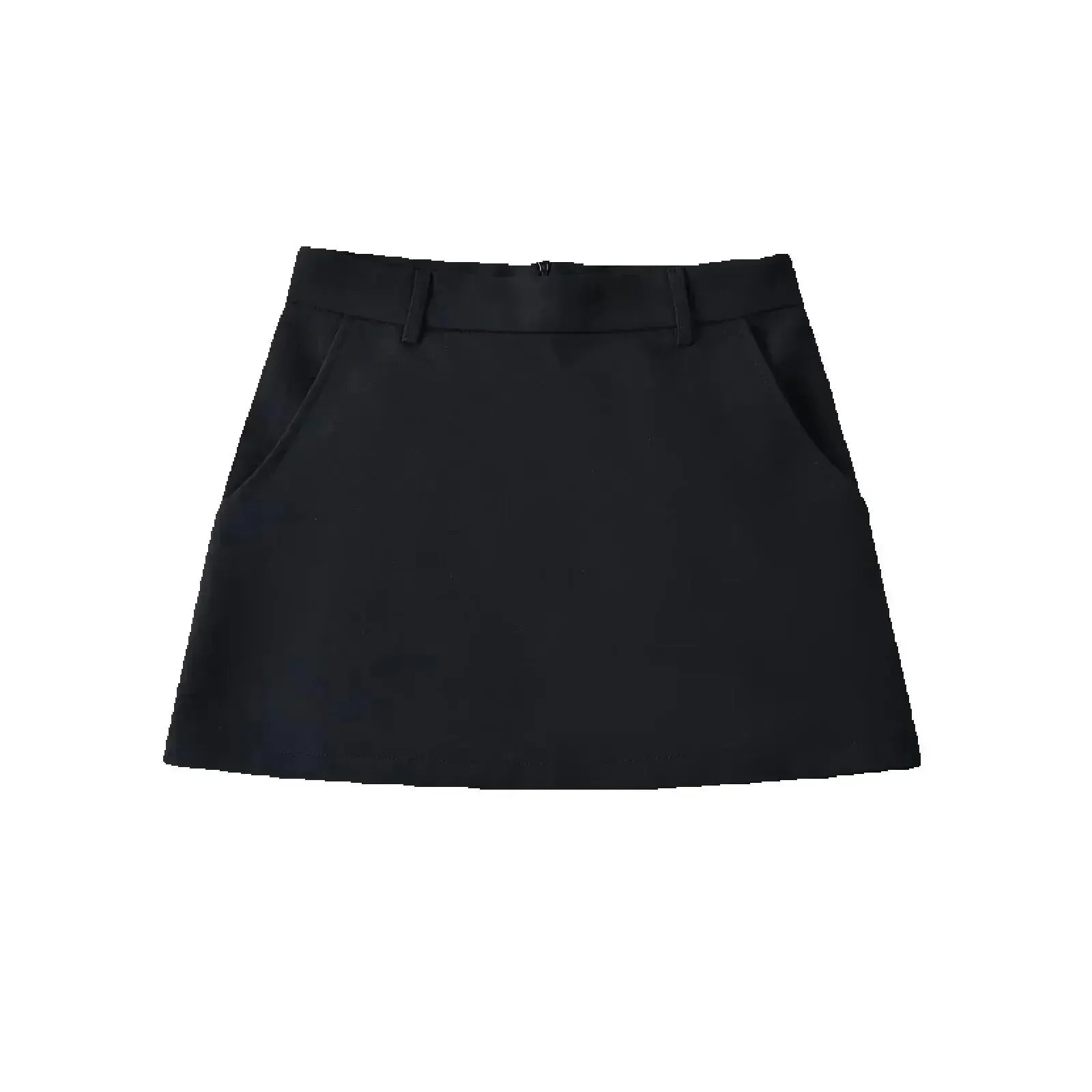 LVSANW Willshela Women Fashion Solid Back Zipper A-Line Mini Skirt Vintage High Waist Female Chic Lady Skirts