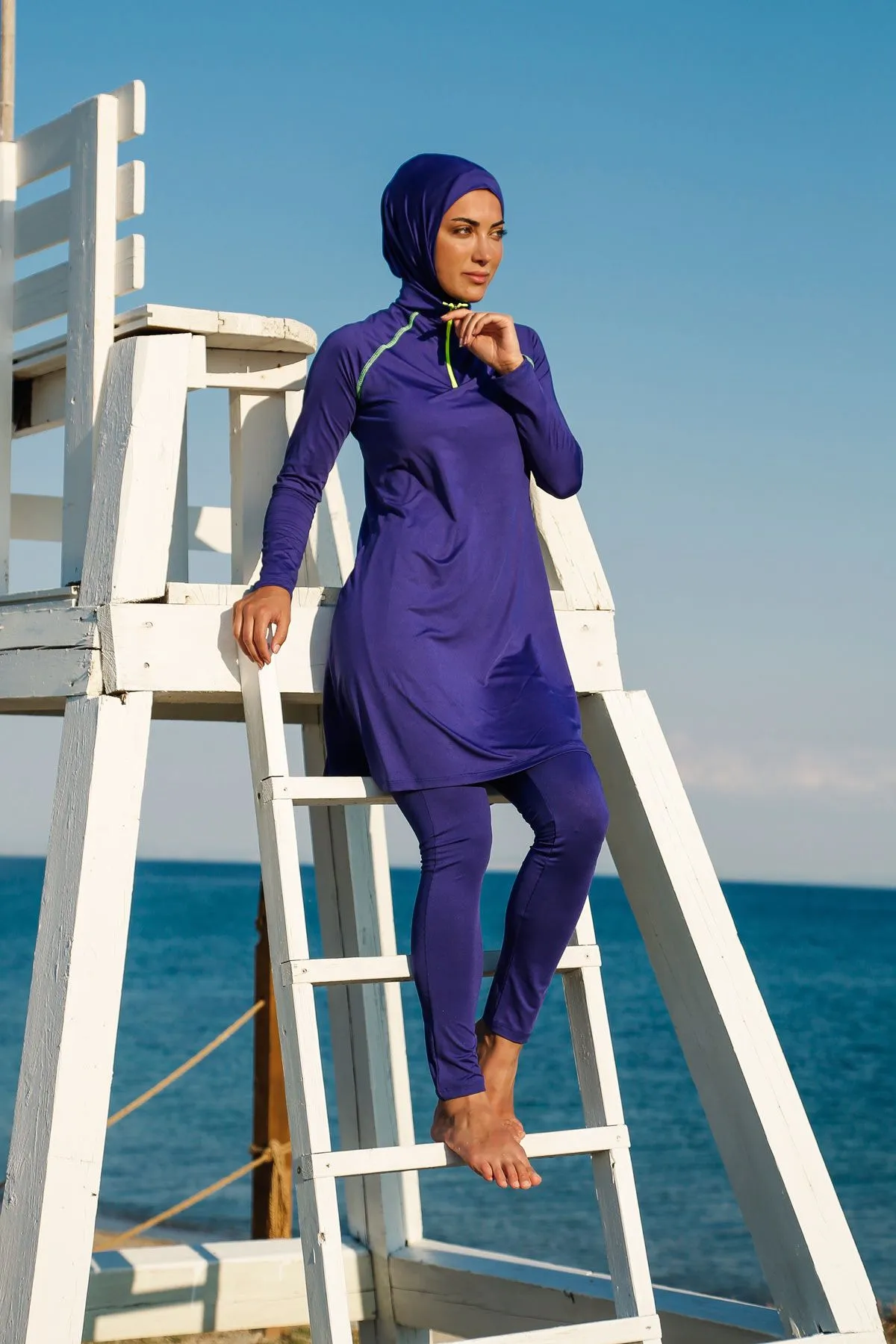 Lycra Navy Burkini Modest Swimwear M2233