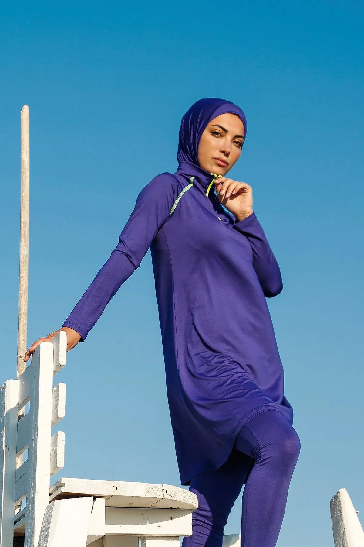 Lycra Navy Burkini Modest Swimwear M2233