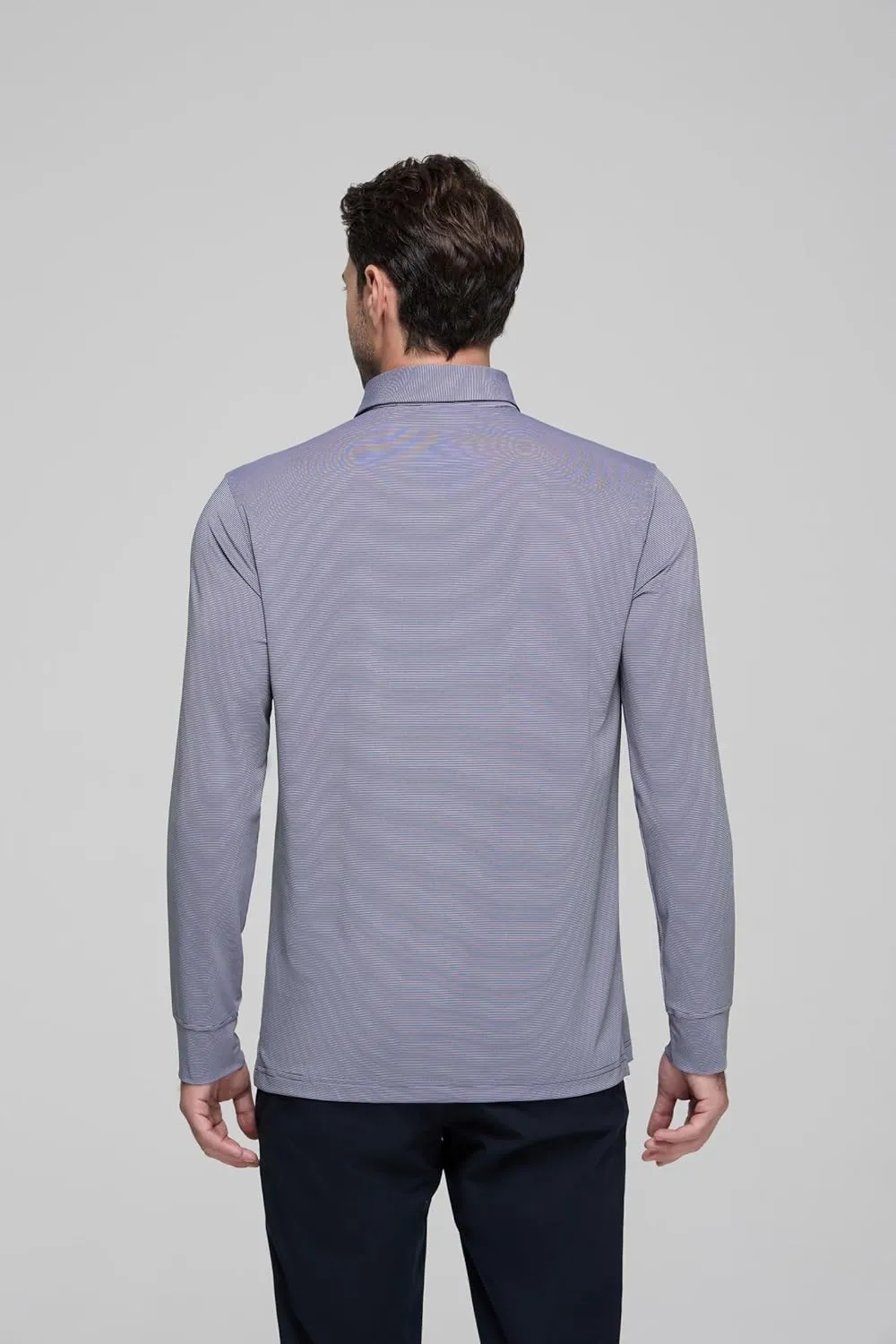 Mens Golf Shirts Long Sleeve Moisture Wicking Collared Work Business Casual Tennis Polo Shirts for Men