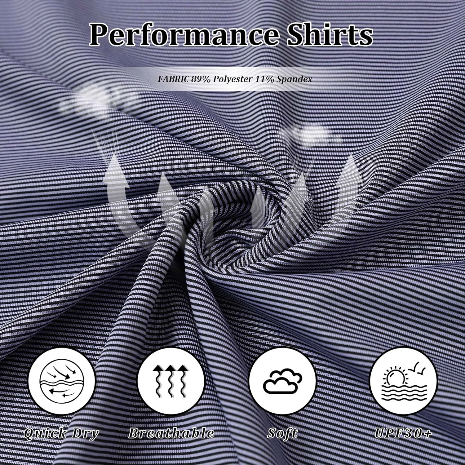 Mens Golf Shirts Long Sleeve Moisture Wicking Collared Work Business Casual Tennis Polo Shirts for Men