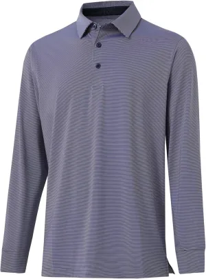 Mens Golf Shirts Long Sleeve Moisture Wicking Collared Work Business Casual Tennis Polo Shirts for Men