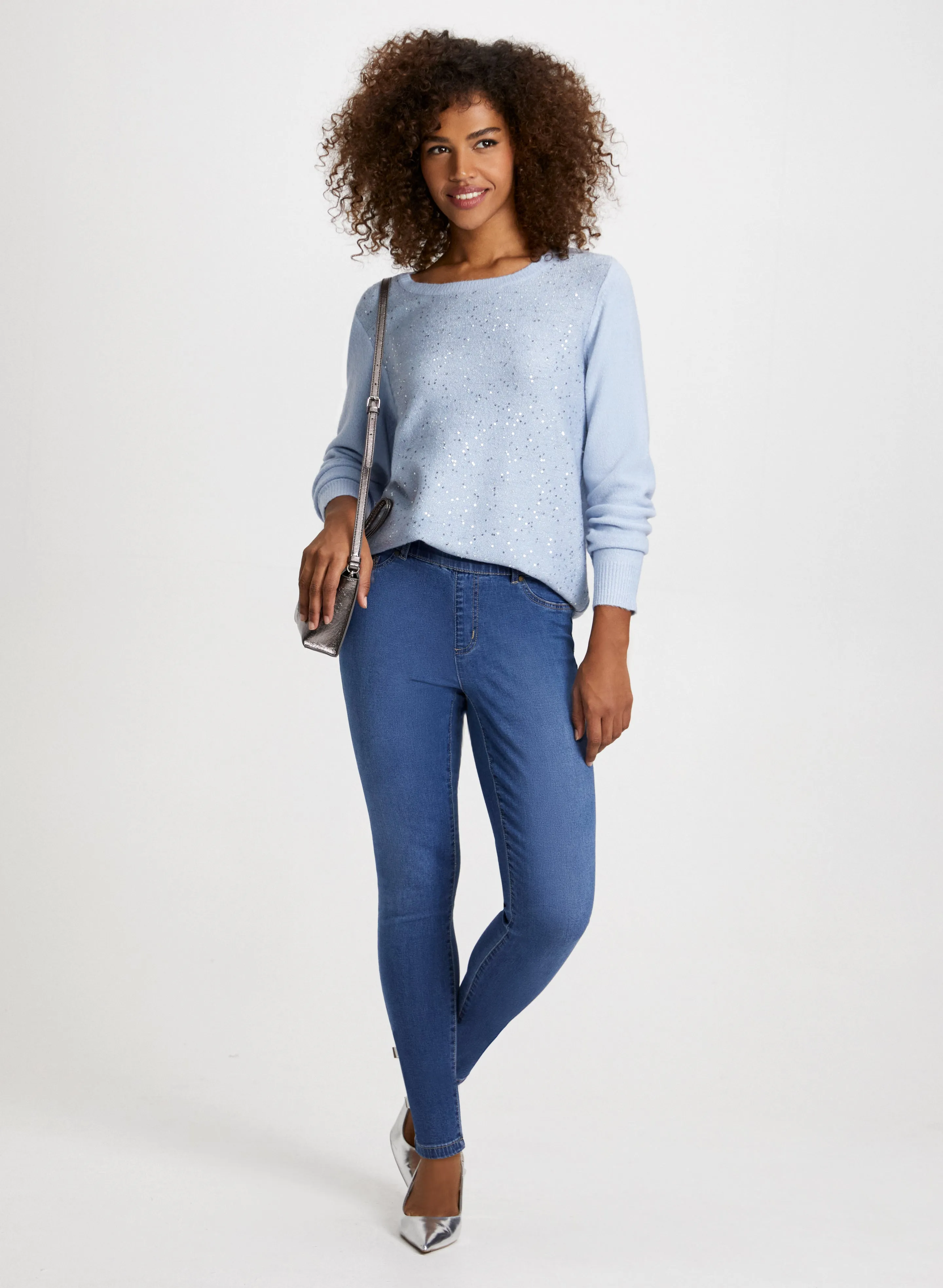 Mini Sequin Crewneck Sweater